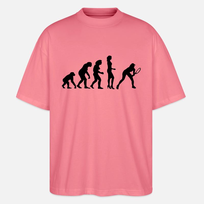 evolution_female_tennis_a_1c - Stanley/Stella Oversized Unisex Bio T-Shirt Blaster 2.0 - Pink 