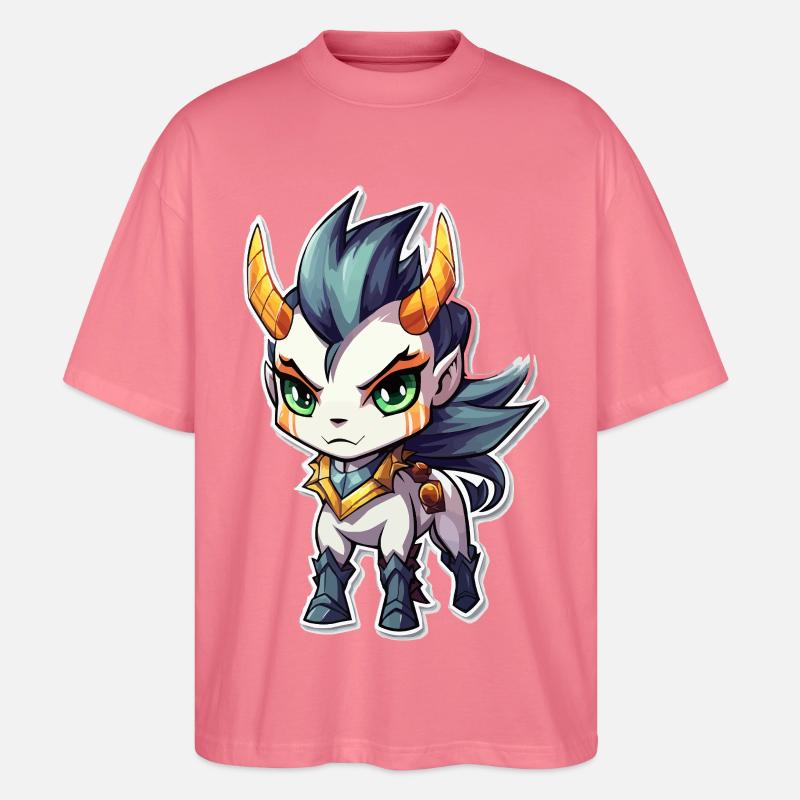 Chibi Dämonenpferd - Stanley/Stella Oversized Unisex Bio T-Shirt Blaster 2.0 - Pink 