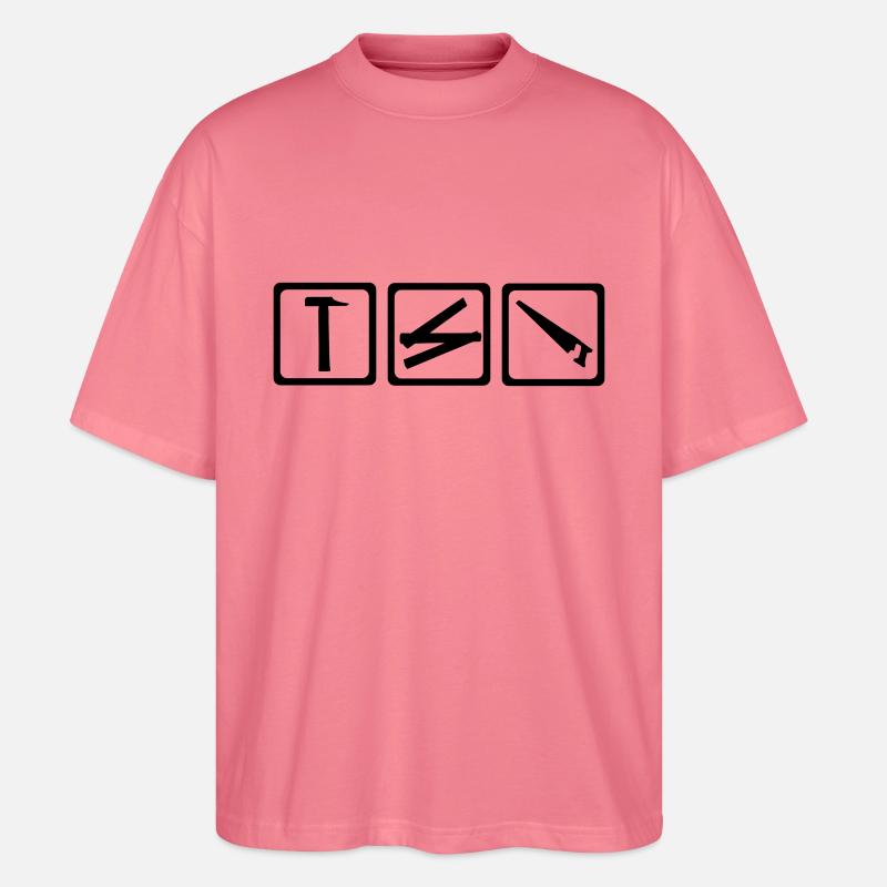 Werkzeug - Handwerker - Stanley/Stella Oversized Unisex Bio T-Shirt Blaster 2.0 - Pink 