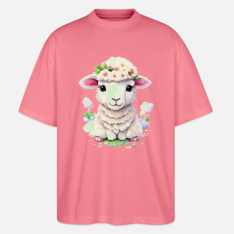 süßes Schaf - Stanley/Stella Oversized Unisex Bio T-Shirt Blaster 2.0 - Pink 