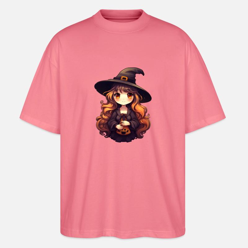 Hexe Halloween Gesicht - Stanley/Stella Oversized Unisex Bio T-Shirt Blaster 2.0 - Pink 