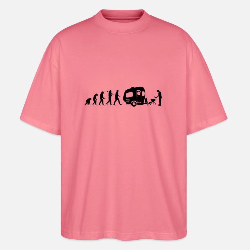 happy_evolution_camper - Stanley/Stella Oversized Unisex Bio T-Shirt Blaster 2.0 - Pink 