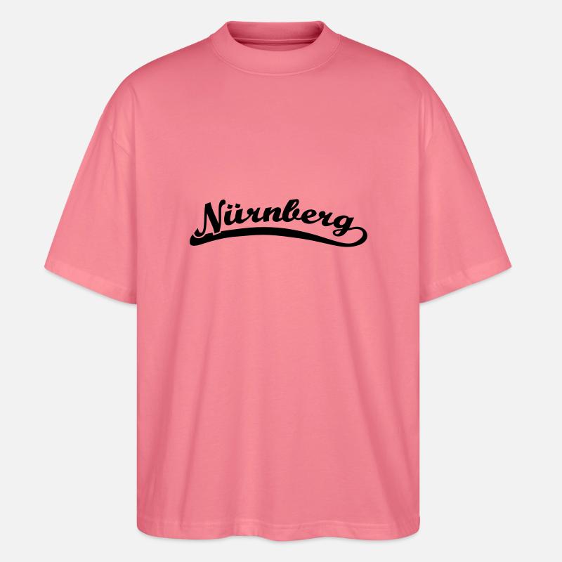 Nürnberg Schrift Retro - Stanley/Stella Oversized Unisex Bio T-Shirt Blaster 2.0 - Pink 