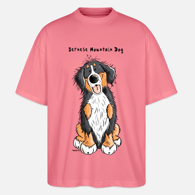 Berner Sennenhund mach Sitz - Stanley/Stella Oversized Unisex Bio T-Shirt Blaster 2.0 - Pink 
