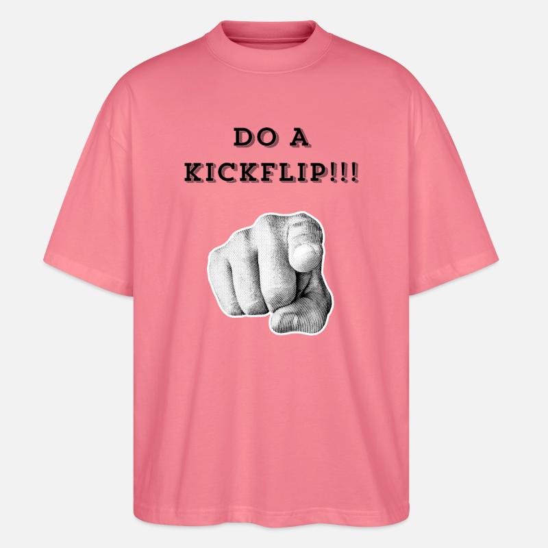 Mach einen Kickflip !! - Stanley/Stella Oversized Unisex Bio T-Shirt Blaster 2.0 - Pink 