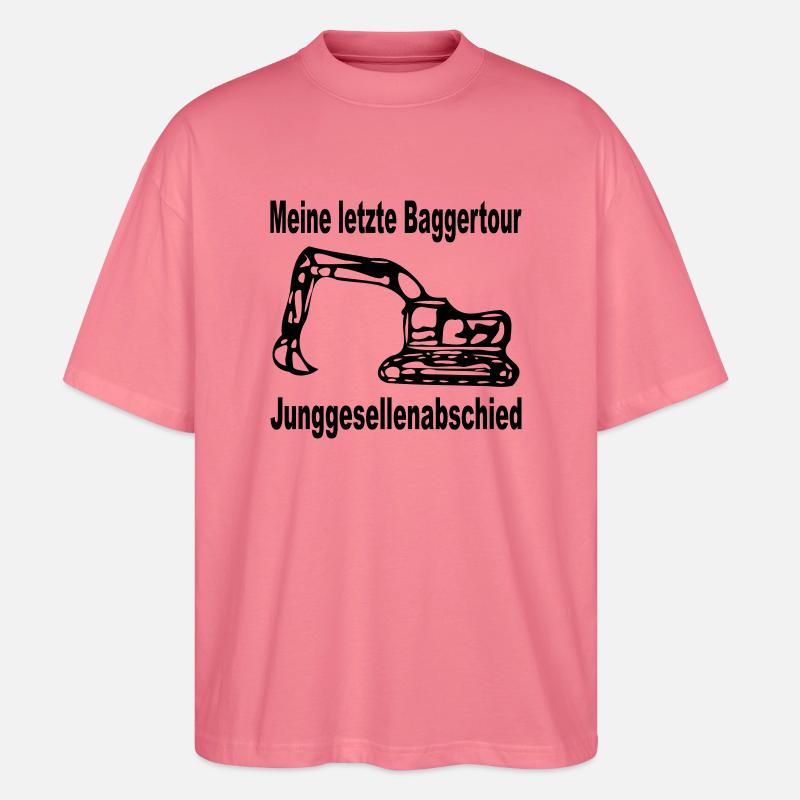 Junggesellenabschied - Einmal noch baggern - Stanley/Stella Oversized Unisex Bio T-Shirt Blaster 2.0 - Pink 