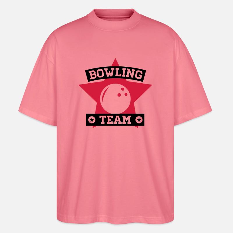 bowling_team__1_f2 - Stanley/Stella Oversized Unisex Bio T-Shirt Blaster 2.0 - Pink 