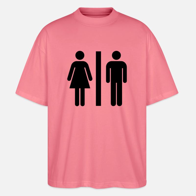 Toilettenschild - Stanley/Stella Oversized Unisex Bio T-Shirt Blaster 2.0 - Pink 