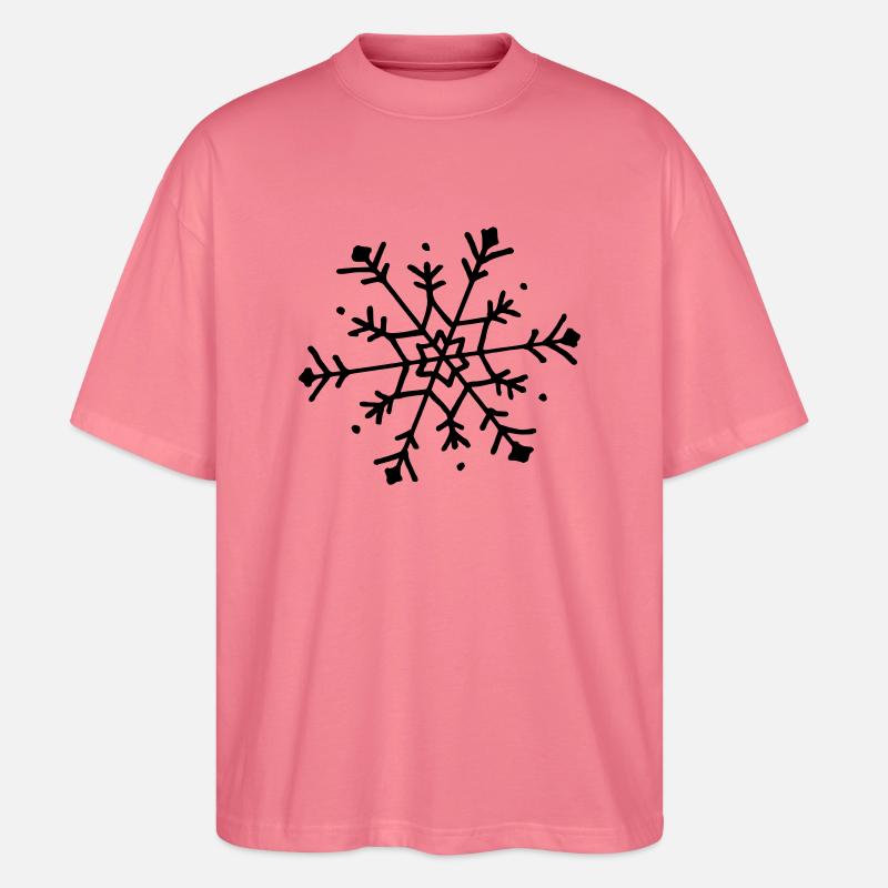 Cute snowflake - Stanley/Stella Oversized Unisex Bio T-Shirt Blaster 2.0 - Pink 