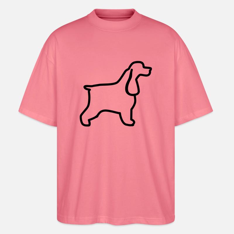 Plan cocker anglais - T-shirt bio Blaster 2.0 coupe oversize Stanley/Stella Unisexe - rose 