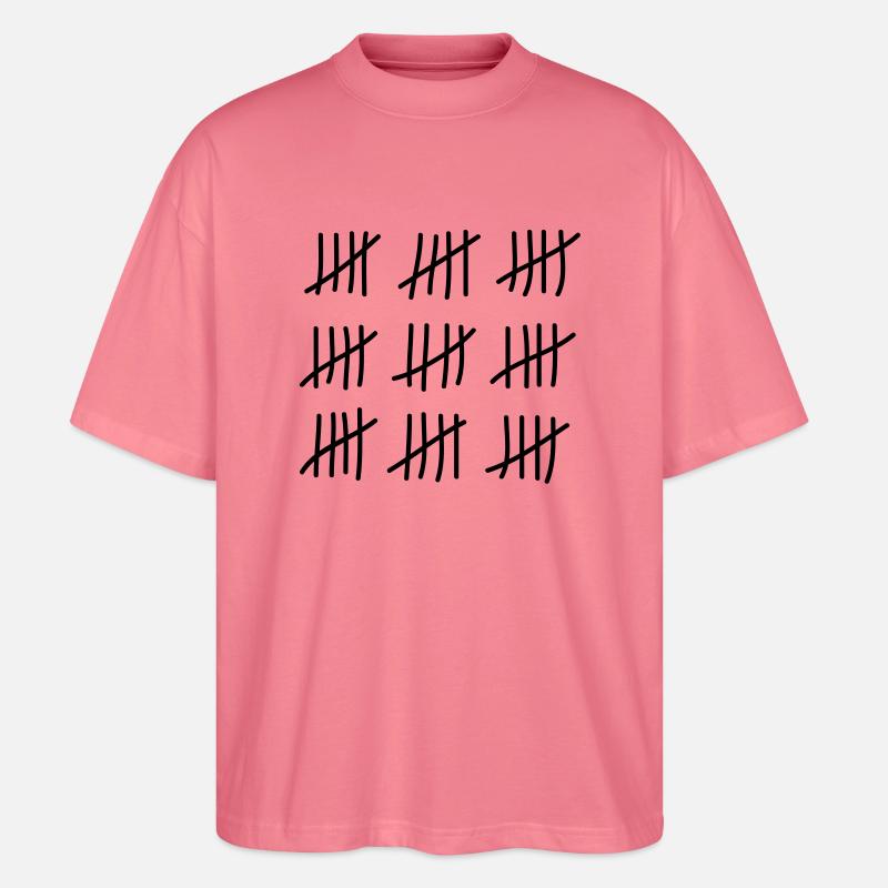 tage_zaehlen_45 - Stanley/Stella Oversized Unisex Bio T-Shirt Blaster 2.0 - Pink 