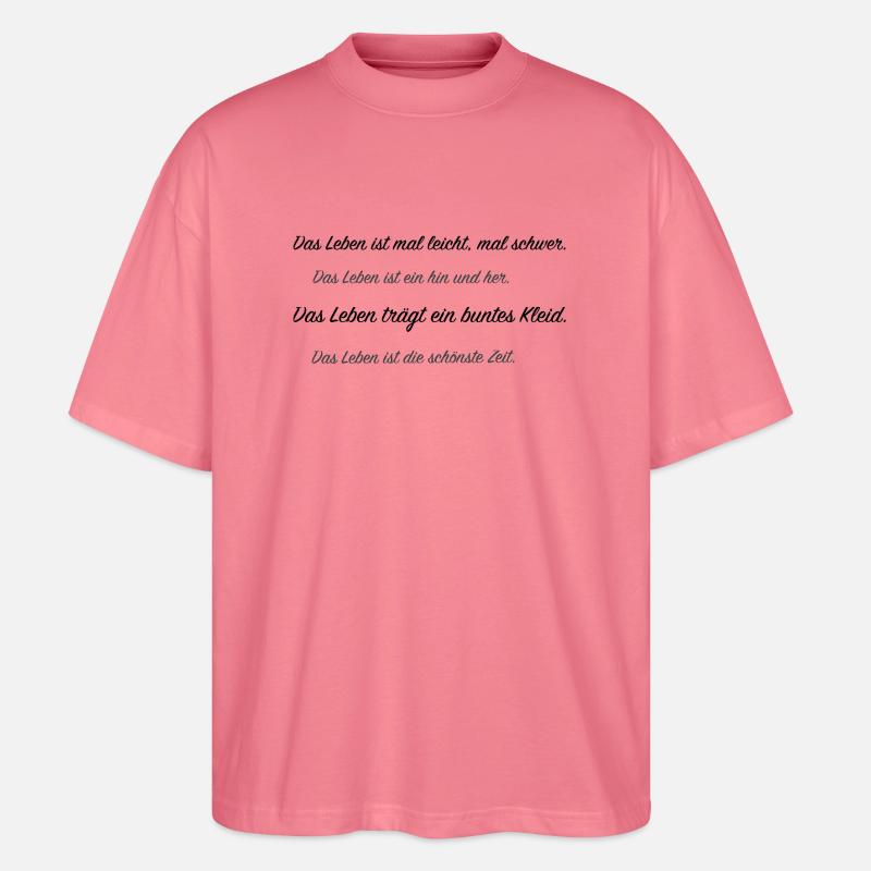 das Leben - Stanley/Stella Oversized Unisex Bio T-Shirt Blaster 2.0 - Pink 