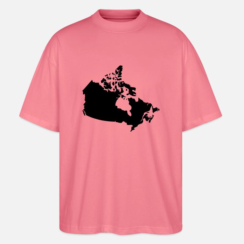 Canada Canada Map - Stanley/Stella Oversized Unisex Organic T-shirt Blaster 2.0 - pink joy 