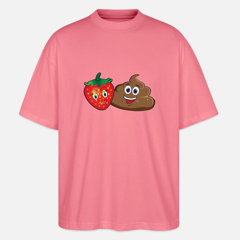 Scheisse mit Erdbeeren - Stanley/Stella Oversized Unisex Bio T-Shirt Blaster 2.0 - Pink 