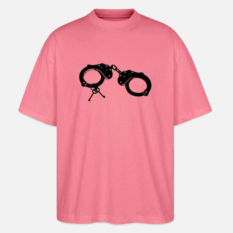 Handschellen - Junggesellenabschied - Stanley/Stella Oversized Unisex Bio T-Shirt Blaster 2.0 - Pink 