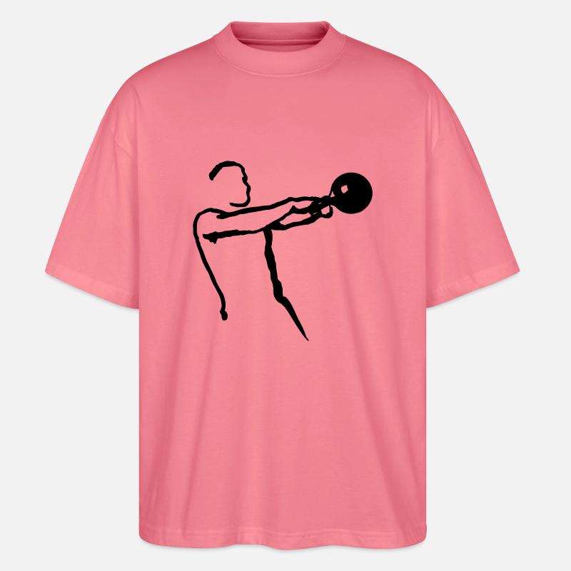 Kettlebell Swing groß - Stanley/Stella Oversized Unisex Bio T-Shirt Blaster 2.0 - Pink 