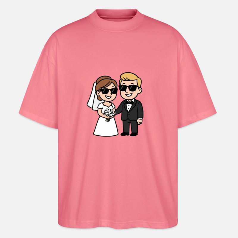 brautpaar ehepaar comic - Stanley/Stella Oversized Unisex Bio T-Shirt Blaster 2.0 - Pink 