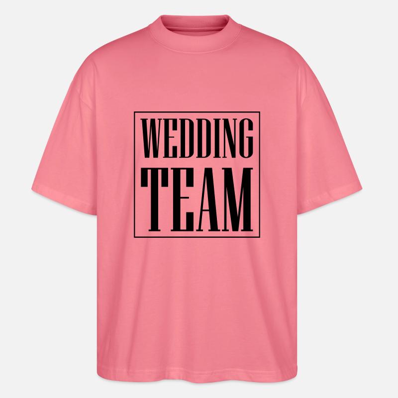 Équipe de mariage Hochzeit - T-shirt bio Blaster 2.0 coupe oversize Stanley/Stella Unisexe - rose 