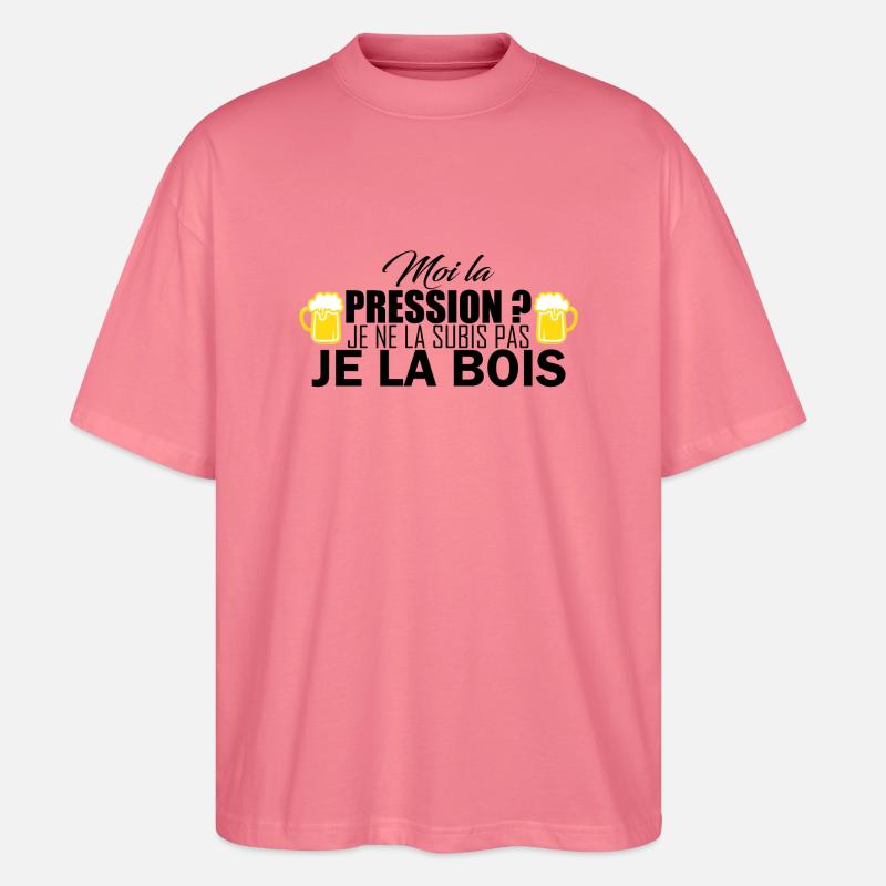 moi la pression - Stanley/Stella Oversized Unisex Bio T-Shirt Blaster 2.0 - Pink 