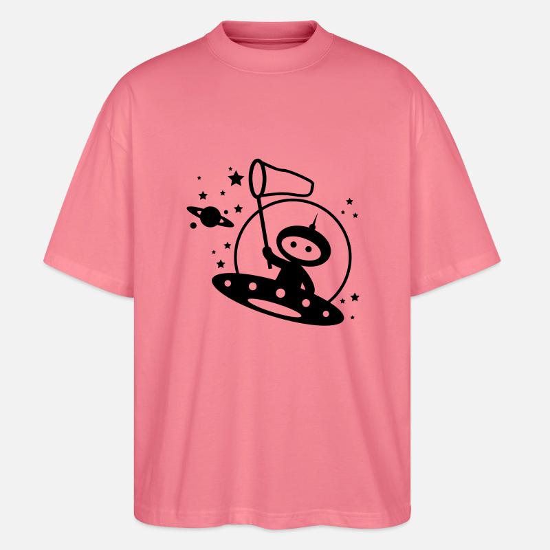 Kosmonaut Sternenfänger - Stanley/Stella Oversized Unisex Bio T-Shirt Blaster 2.0 - Pink 