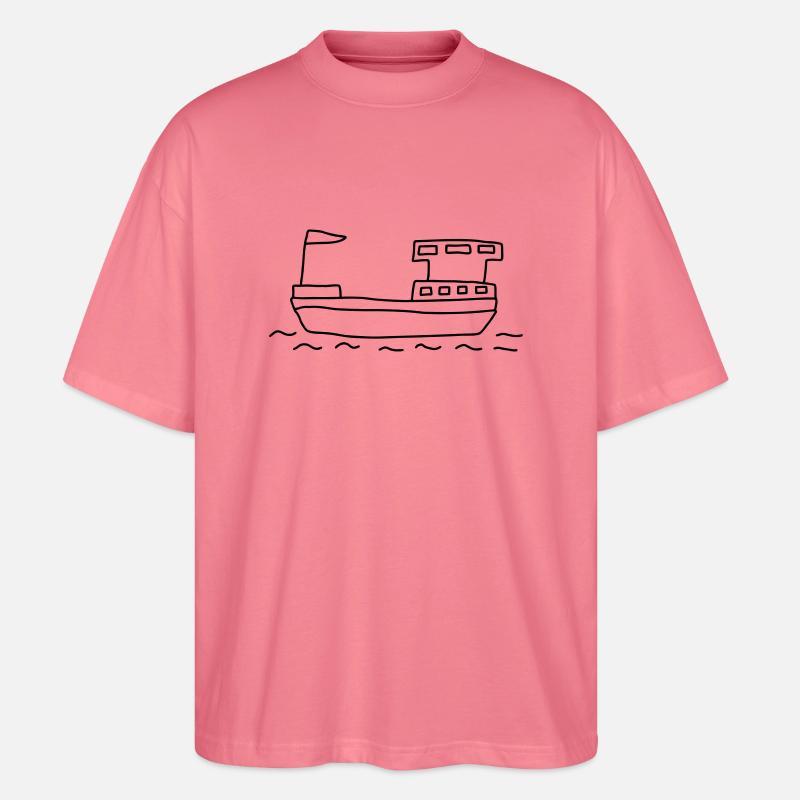 Schiff Hausboot - Stanley/Stella Oversized Unisex Bio T-Shirt Blaster 2.0 - Pink 