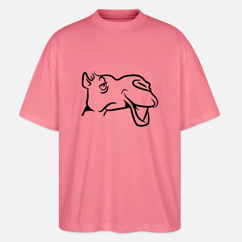 Camel goofy dear cool - Stanley/Stella Oversized Unisex Organic T-shirt Blaster 2.0 - pink joy 