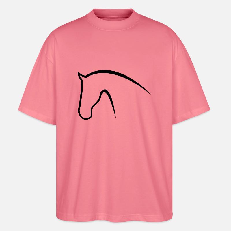 Pferdekopf - Stanley/Stella Oversized Unisex Bio T-Shirt Blaster 2.0 - Pink 