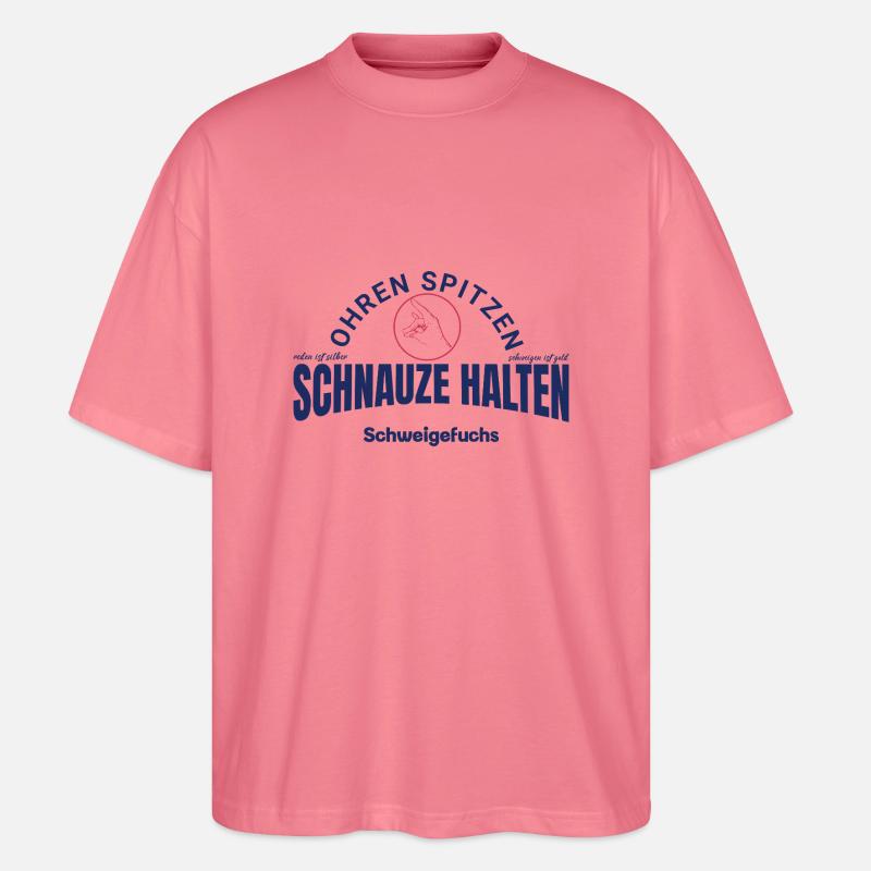 Schweigefuchs - Stanley/Stella Oversized Unisex Bio T-Shirt Blaster 2.0 - Pink 