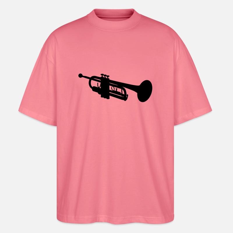 Trompete Silhouette - Stanley/Stella Oversized Unisex Bio T-Shirt Blaster 2.0 - Pink 