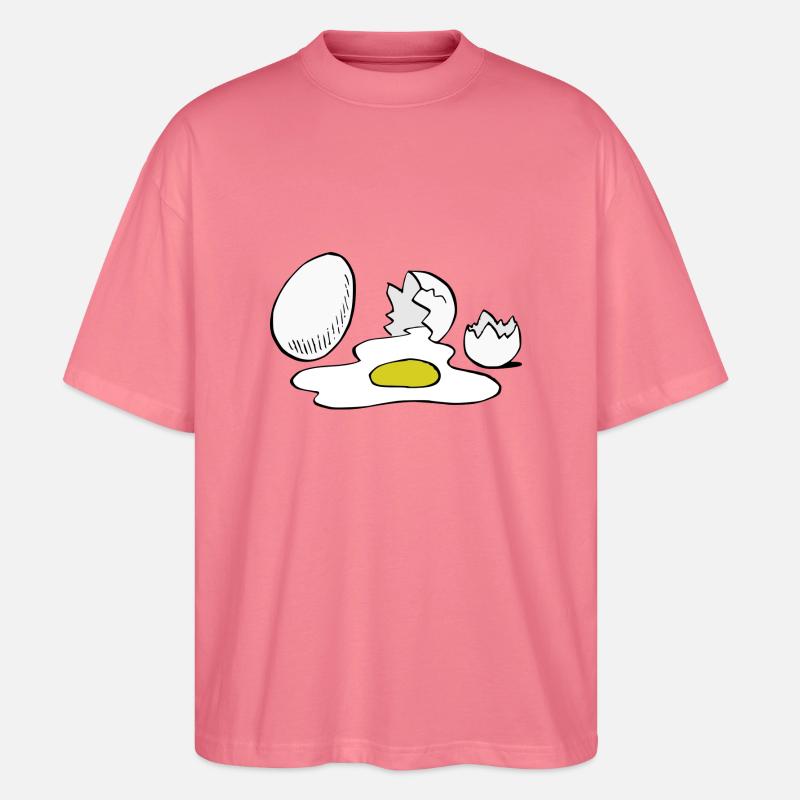 Eier,Ei,kaputt - Stanley/Stella Oversized Unisex Bio T-Shirt Blaster 2.0 - Pink 