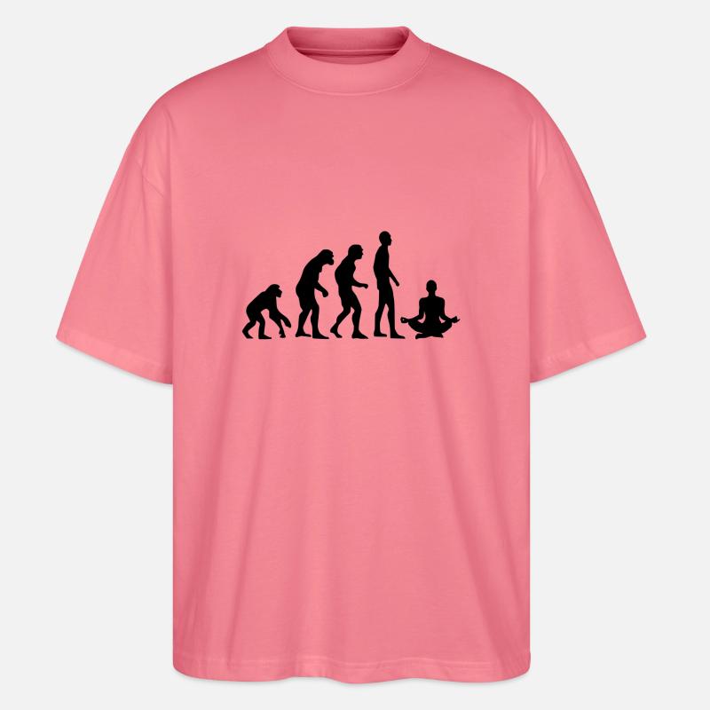 Human Evolution Yoga - Stanley/Stella Oversized Unisex Bio T-Shirt Blaster 2.0 - Pink 