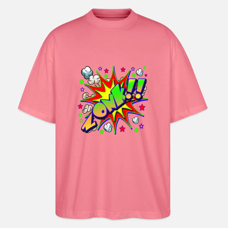 Comic ZONK - Stanley/Stella Oversized Unisex Bio T-Shirt Blaster 2.0 - Pink 