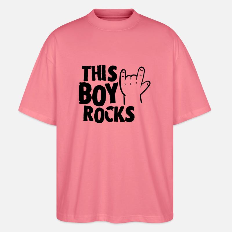 This Boy rocks - Stanley/Stella Oversized Unisex Bio T-Shirt Blaster 2.0 - Pink 