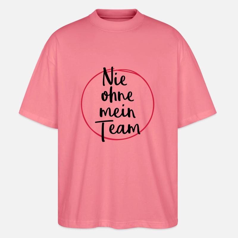 nie ohne mein team design - Stanley/Stella Oversized Unisex Bio T-Shirt Blaster 2.0 - Pink 