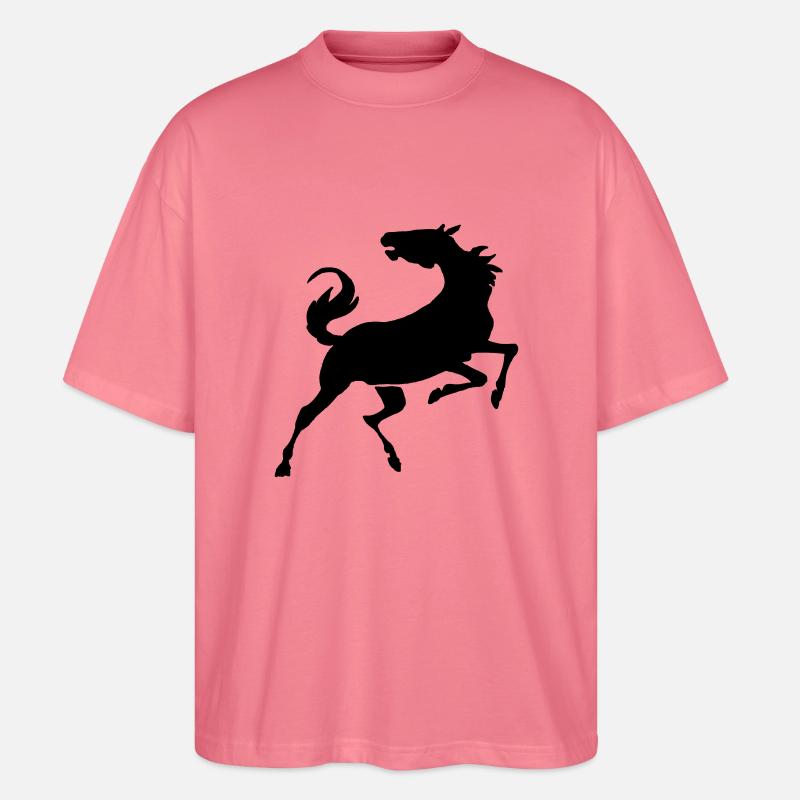 Wildes Pferd - Stanley/Stella Oversized Unisex Bio T-Shirt Blaster 2.0 - Pink 