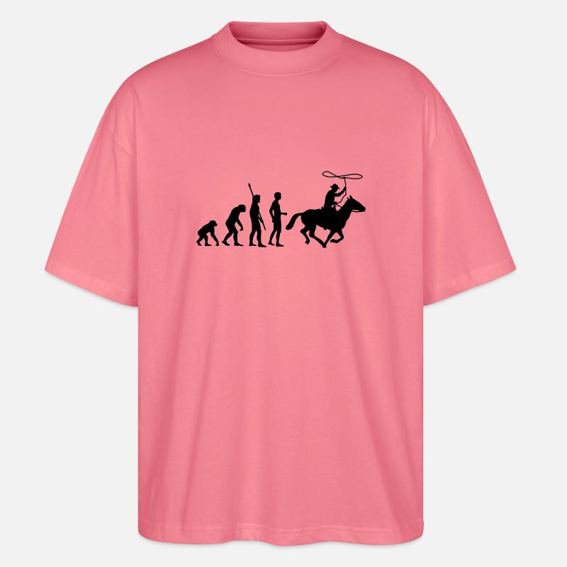 evolution_cowboy - Stanley/Stella Oversized Unisex Bio T-Shirt Blaster 2.0 - Pink 