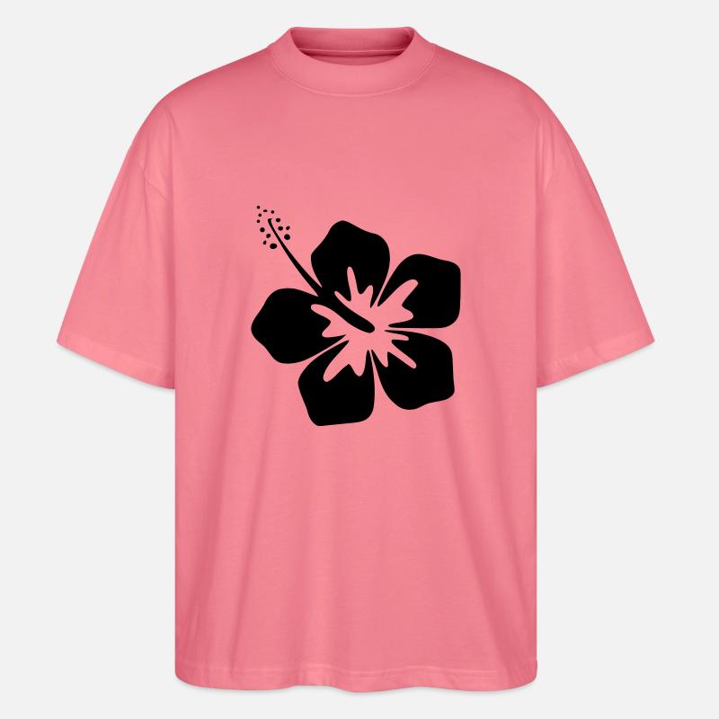 Hibiskus - Stanley/Stella Oversized Unisex Bio T-Shirt Blaster 2.0 - Pink 