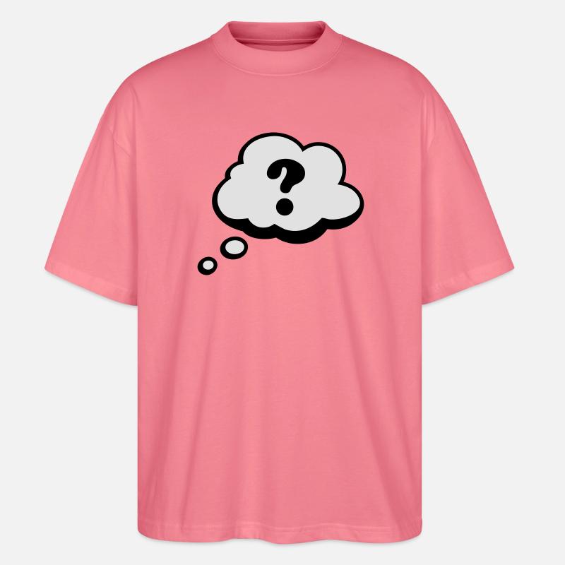 Comic speech bubble question mark - Stanley/Stella Oversized Unisex Organic T-shirt Blaster 2.0 - pink joy 