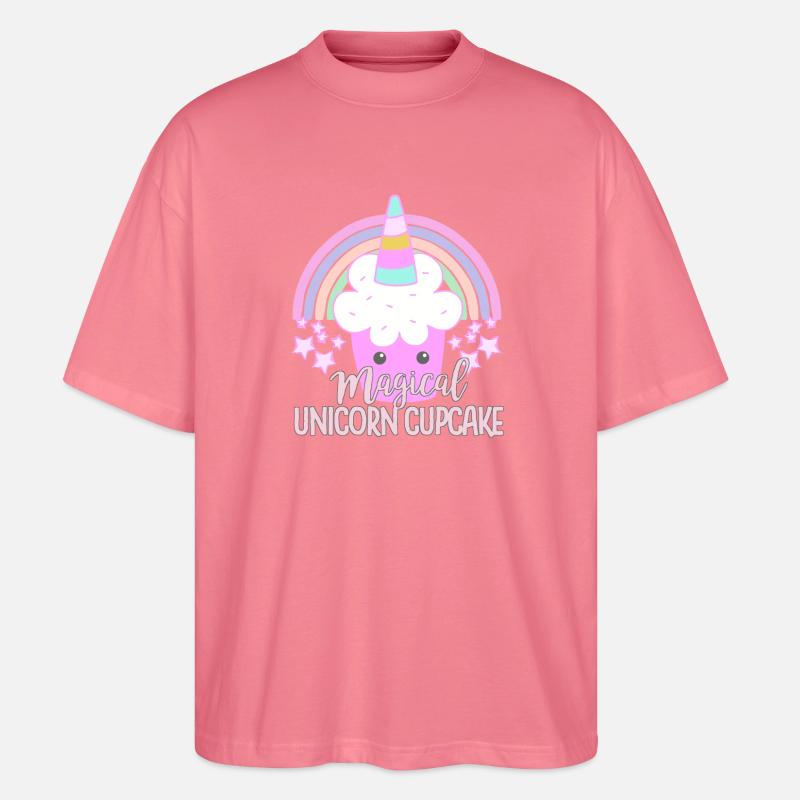 Einhorn-Cupcake - Stanley/Stella Oversized Unisex Bio T-Shirt Blaster 2.0 - Pink 