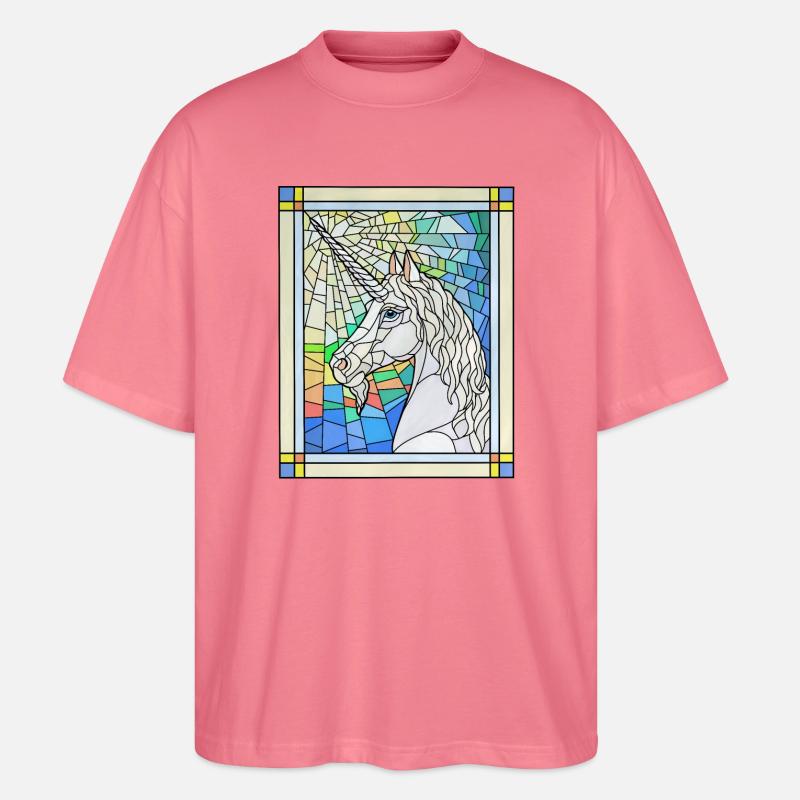Einhorn in Glas - Stanley/Stella Oversized Unisex Bio T-Shirt Blaster 2.0 - Pink 