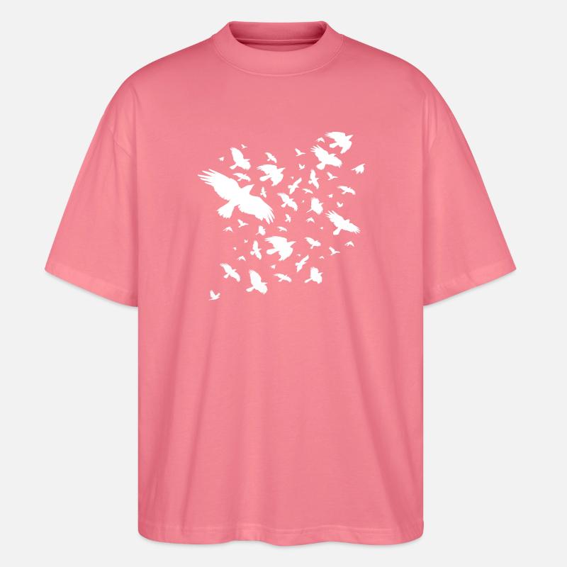 Vogelschwarm - Stanley/Stella Oversized Unisex Bio T-Shirt Blaster 2.0 - Pink 