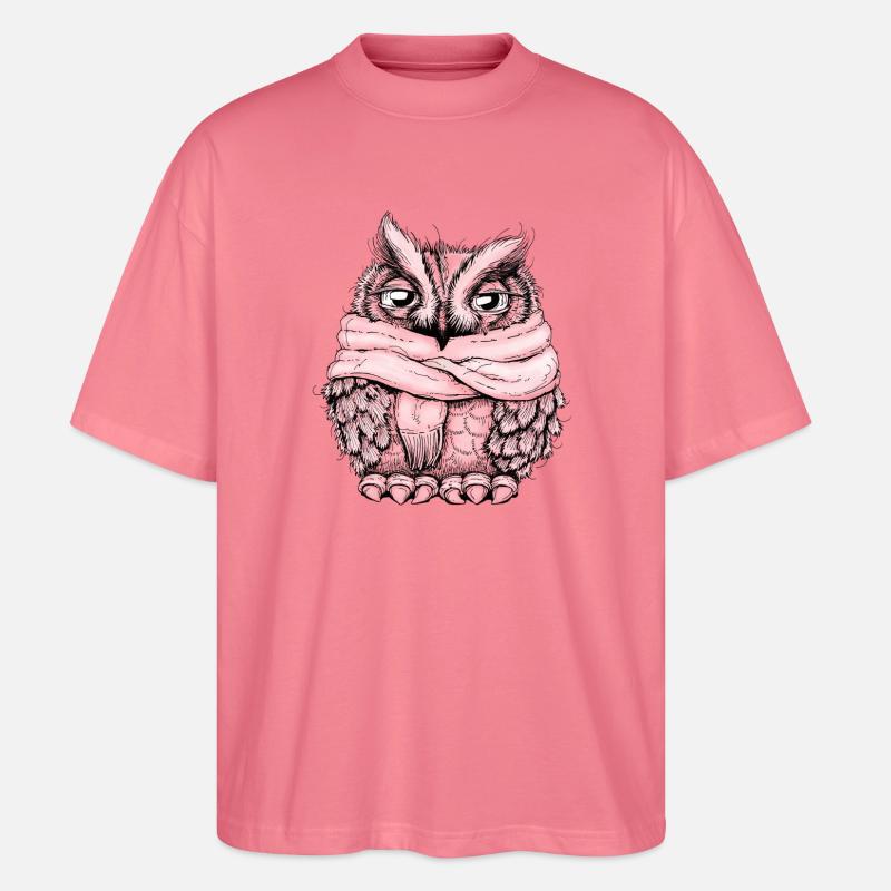 Frierende Eule - Stanley/Stella Oversized Unisex Bio T-Shirt Blaster 2.0 - Pink 