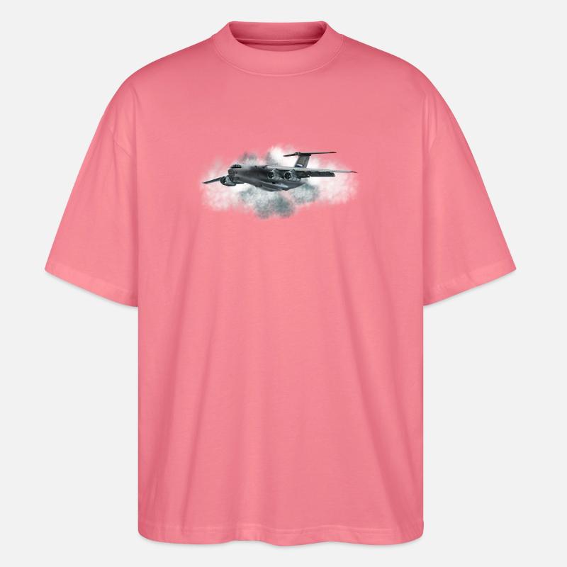Transportflugzeug - Stanley/Stella Oversized Unisex Bio T-Shirt Blaster 2.0 - Pink 