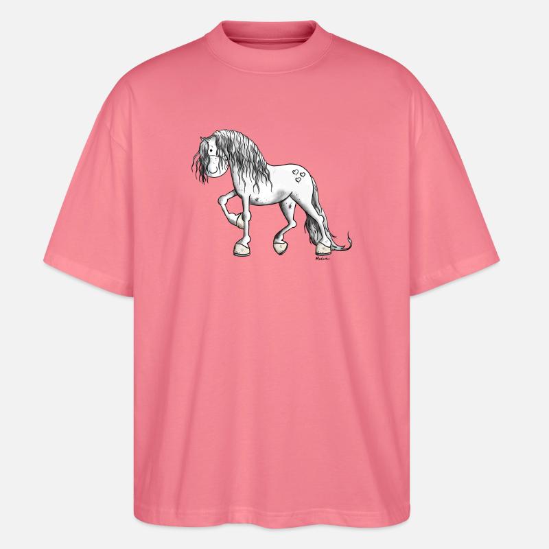 Edles Barockpferd - Stanley/Stella Oversized Unisex Bio T-Shirt Blaster 2.0 - Pink 