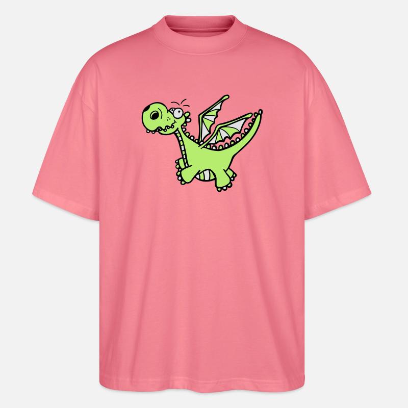Mächtiger Drache - Stanley/Stella Oversized Unisex Bio T-Shirt Blaster 2.0 - Pink 
