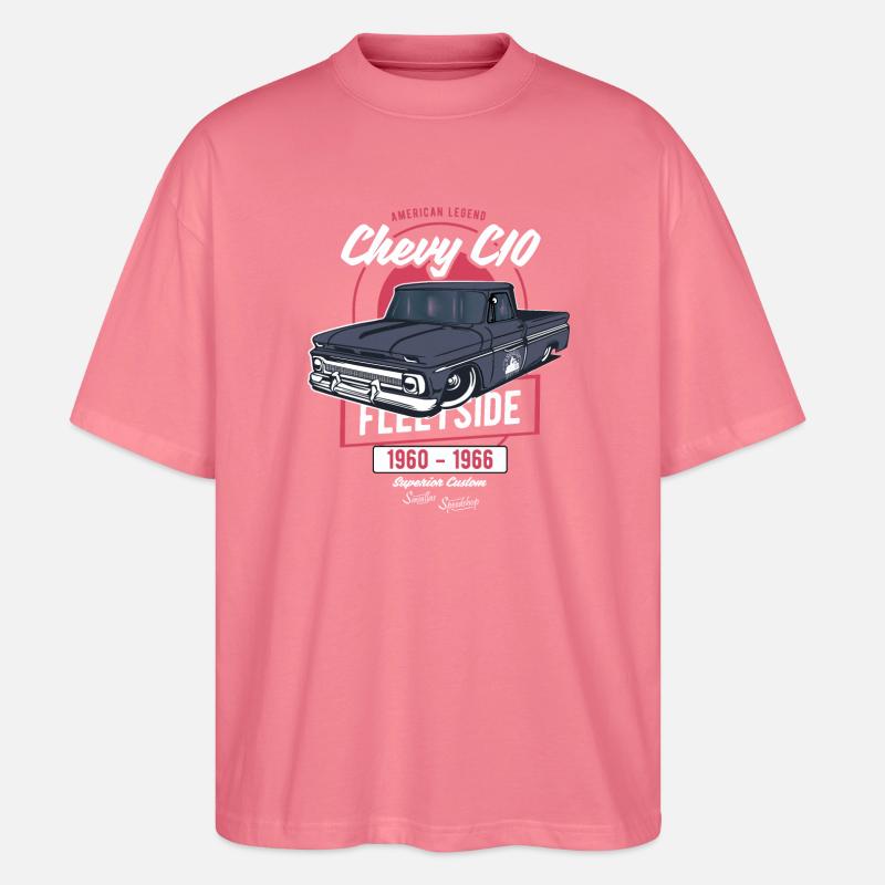 Chevy C10 - American Legend - Stanley/Stella Oversized Unisex Bio T-Shirt Blaster 2.0 - Pink 