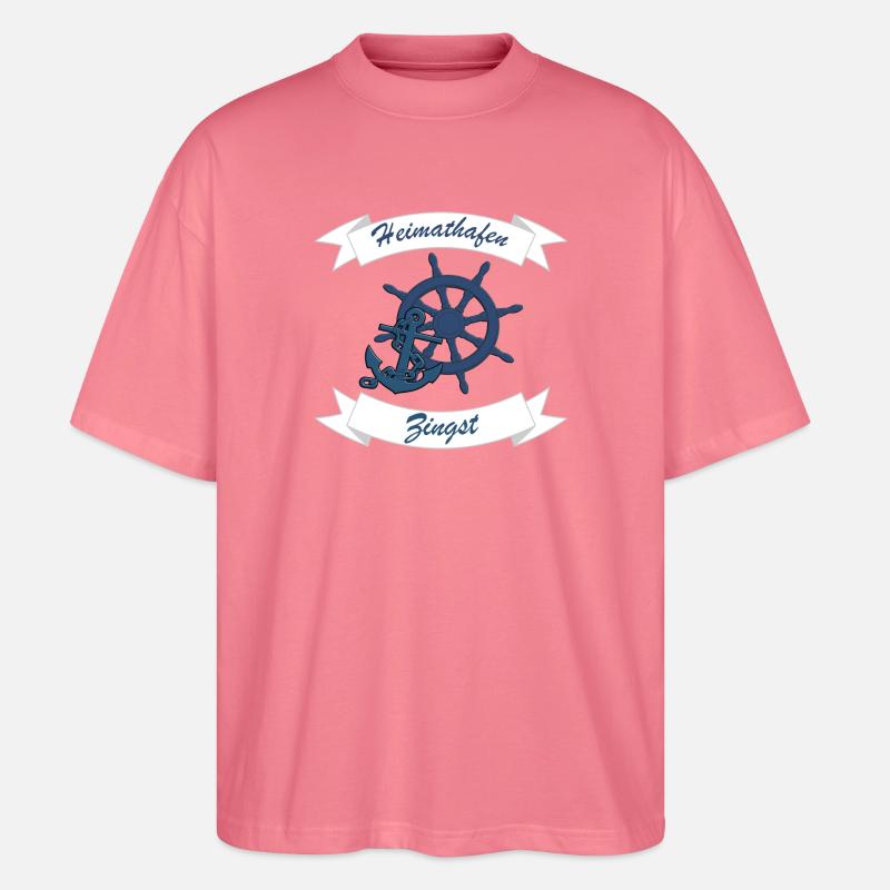 Heimathafen Zingst - Ostsee Darss Geschenk - Stanley/Stella Oversized Unisex Bio T-Shirt Blaster 2.0 - Pink