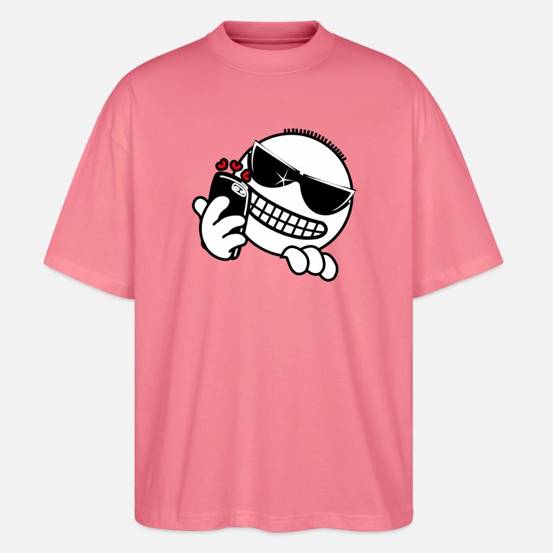 Hacker mit Telefon - Stanley/Stella Oversized Unisex Bio T-Shirt Blaster 2.0 - Pink 