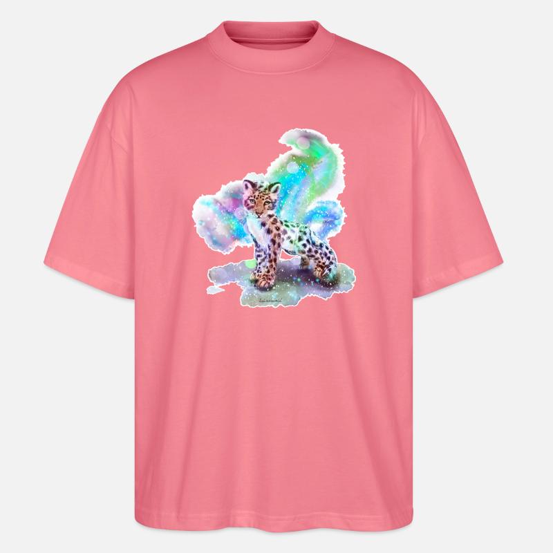 Schneeleopard - Stanley/Stella Oversized Unisex Bio T-Shirt Blaster 2.0 - Pink 