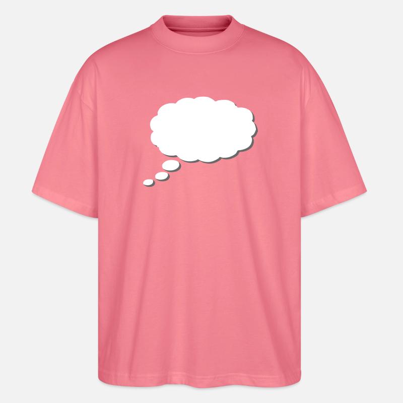Thought Cloud, Thinkbubble. To personalize - Stanley/Stella Oversized Unisex Organic T-shirt Blaster 2.0 - pink joy 